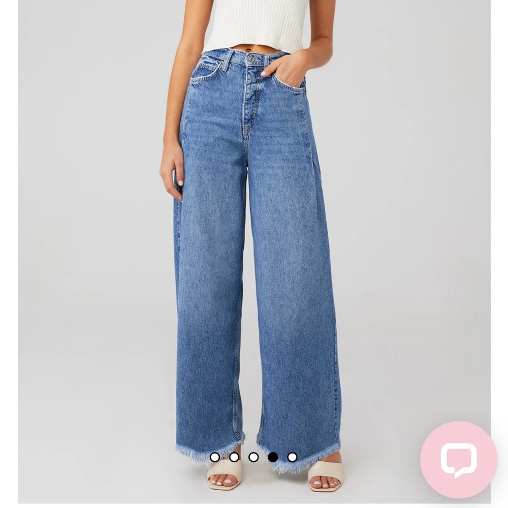 Free People Old West wide leg jeans in canyon blue